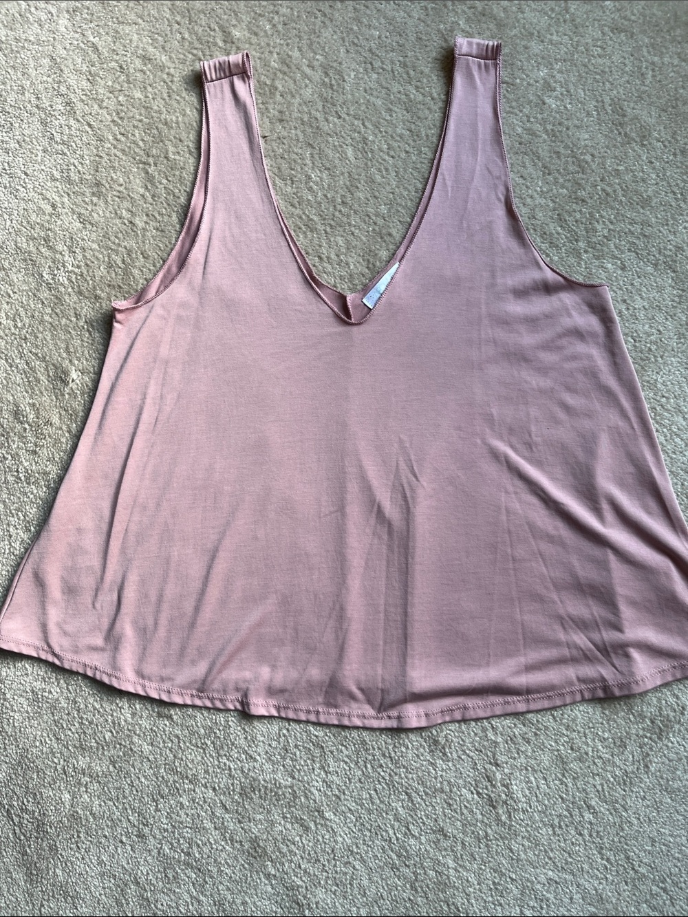 Abound Dusty Rose V-Neck Tank Top